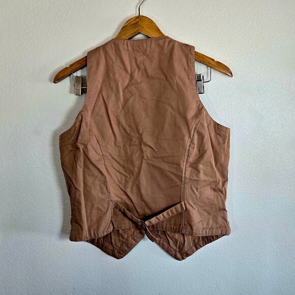 Size 10 –  Embroidered Cotton Vest in Tan - Picture 5 of 5